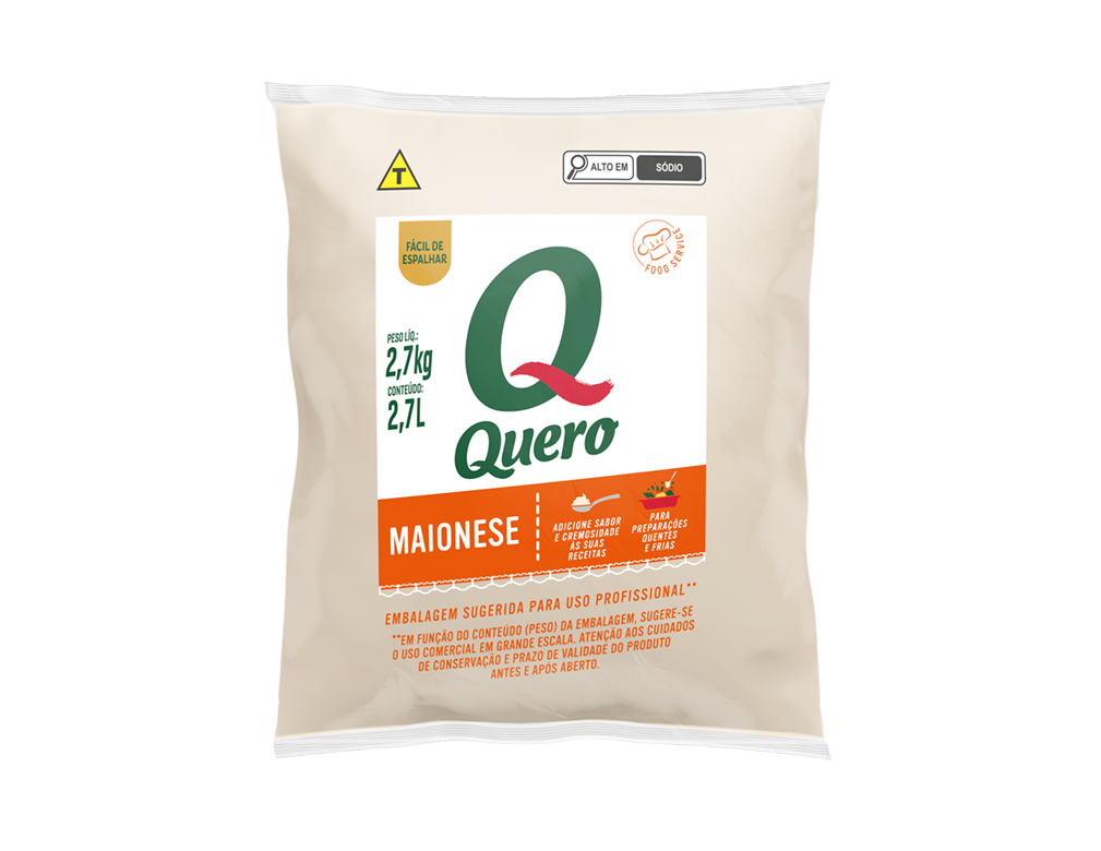 MAIONESE QUERO 2,7 KG (CX 6 BAG)